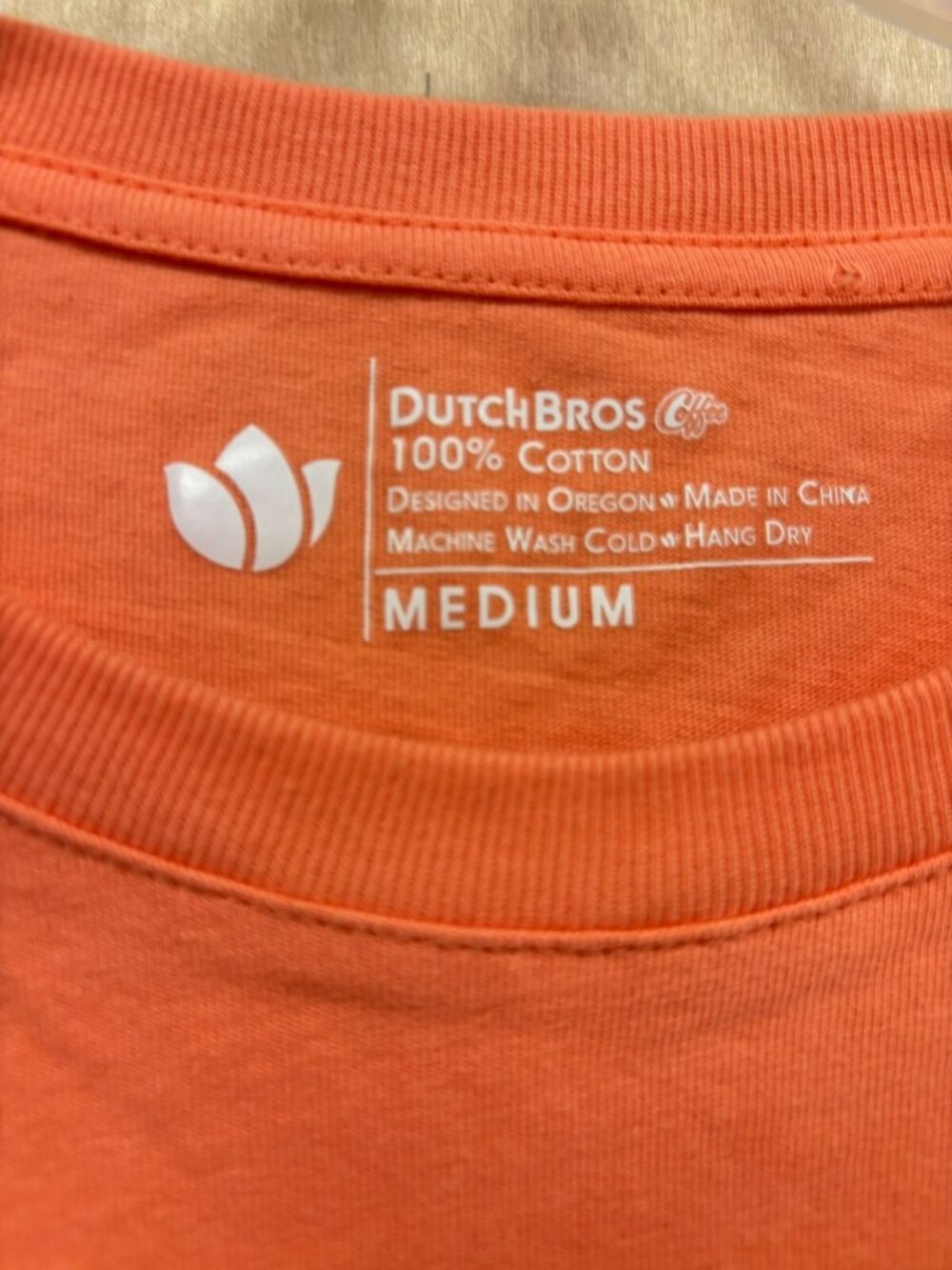 Dutch Bros Coffee Coral Long Sleeve Classic 1992 T-Shirt Size Medium - Picture 4 of 6